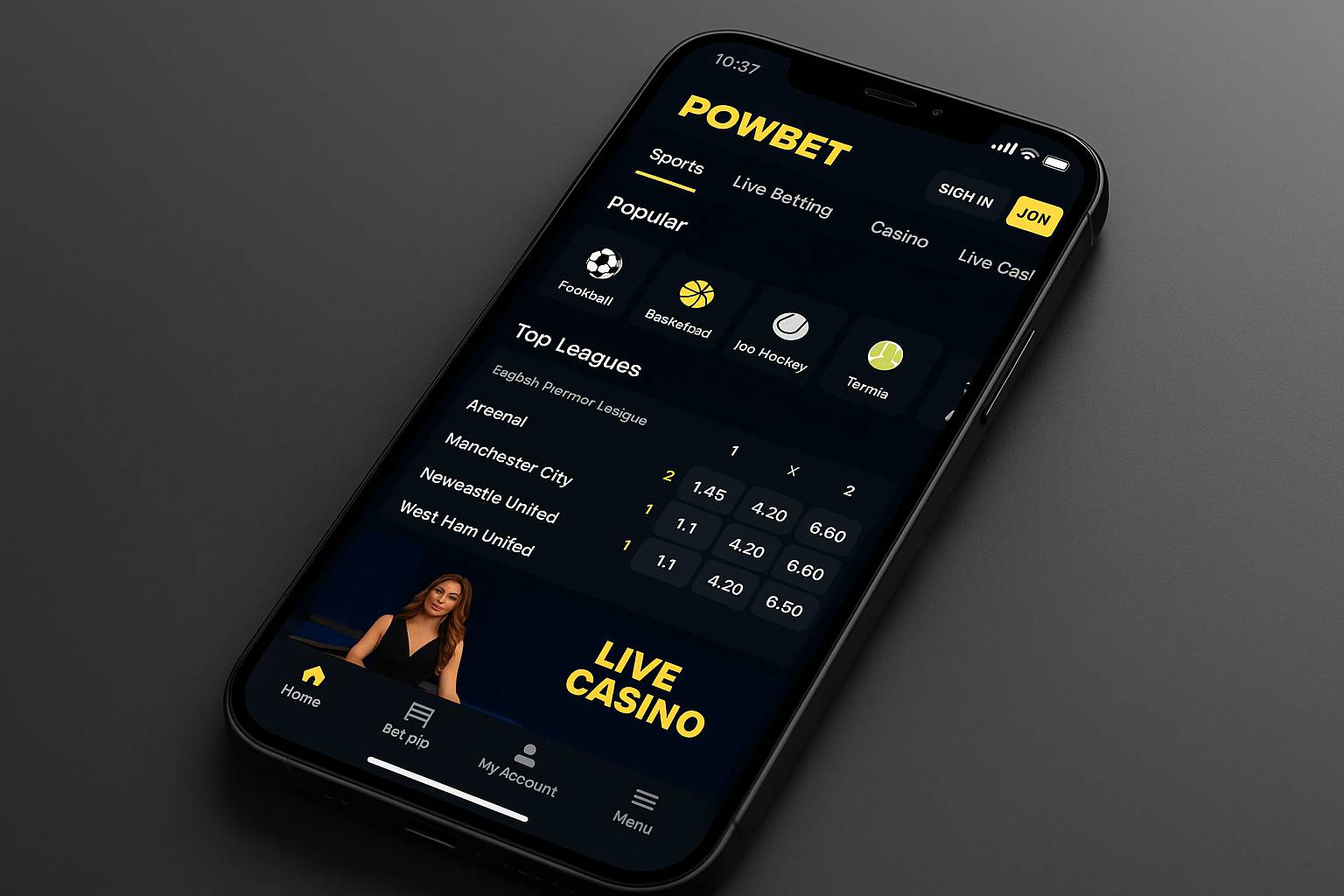 Baixar o POWBETCassino App